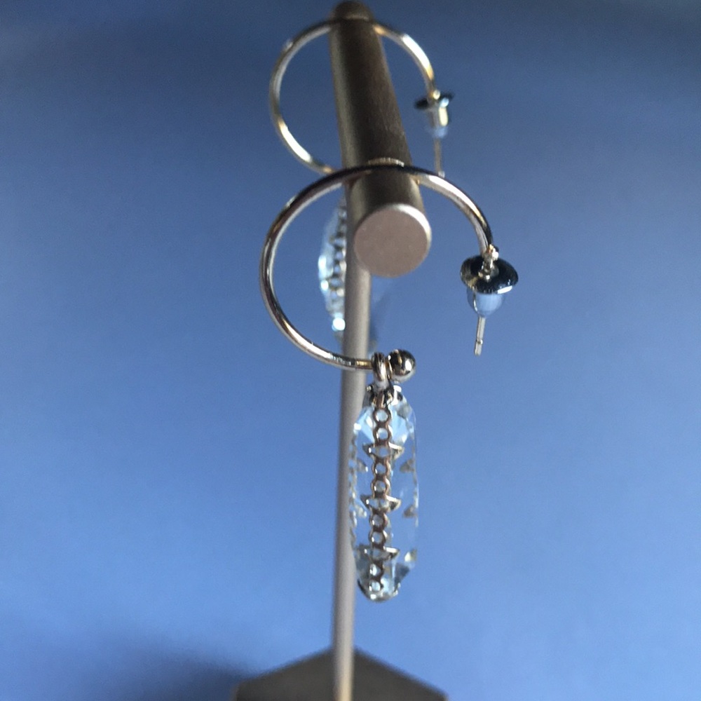 New! Clear Drop Earrings - Picture 9 of 13